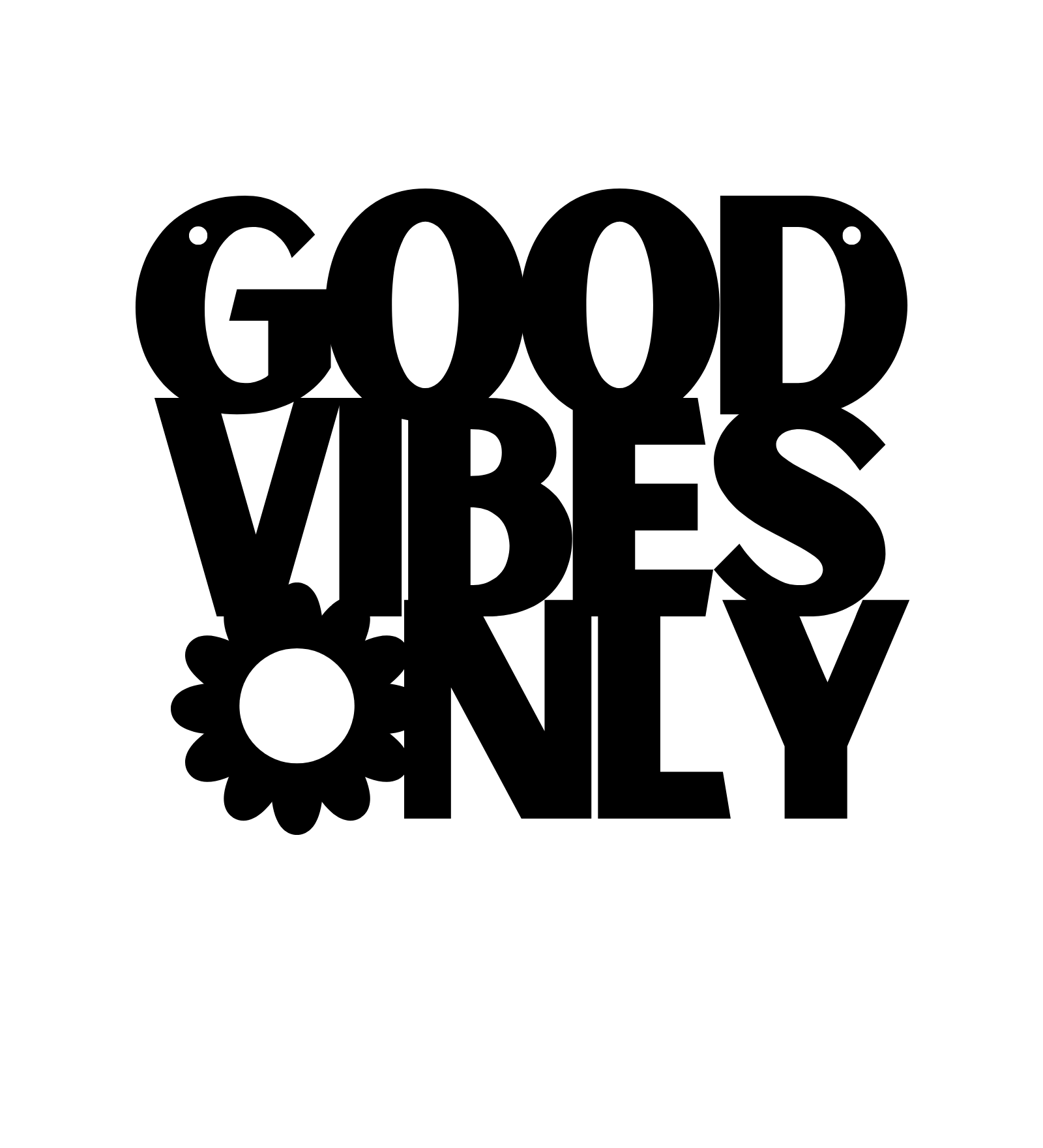 Good Vibes Only Metal Hanging