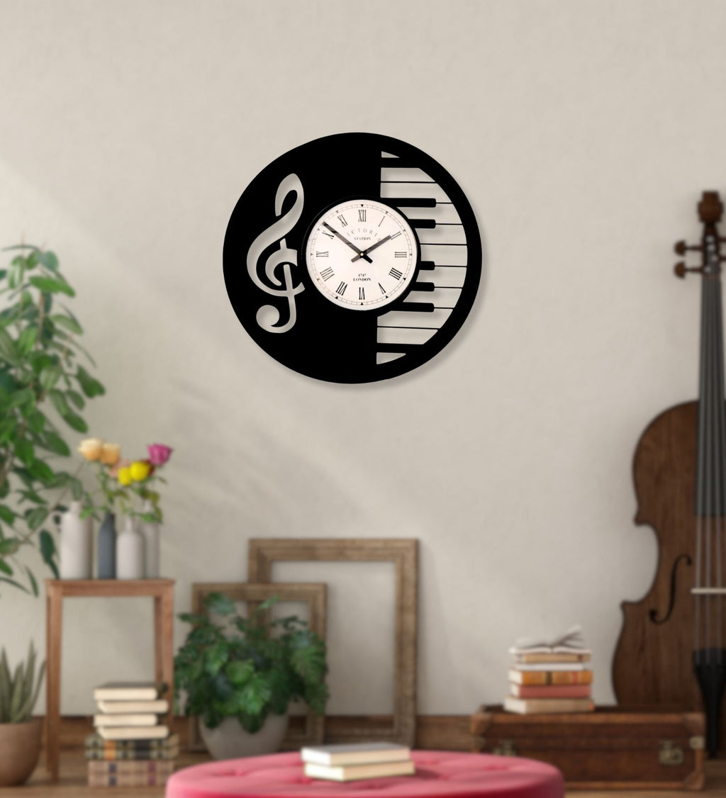 Piano Musical Wall Clock