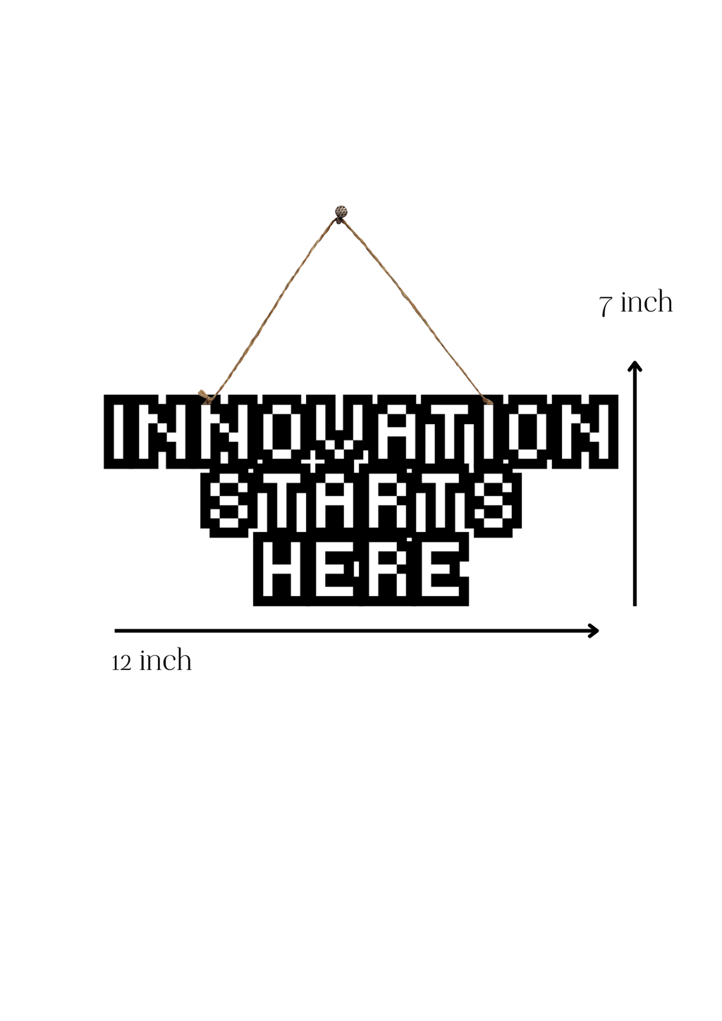 Innovation Starts Here Metal Hanging