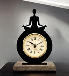 Meditation Black Table Clock