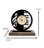 Musical Piano Black Table Clock