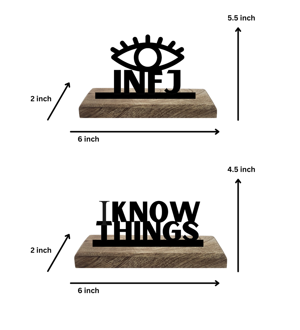 INFJ Myers Briggs Set of 2 Table Décor