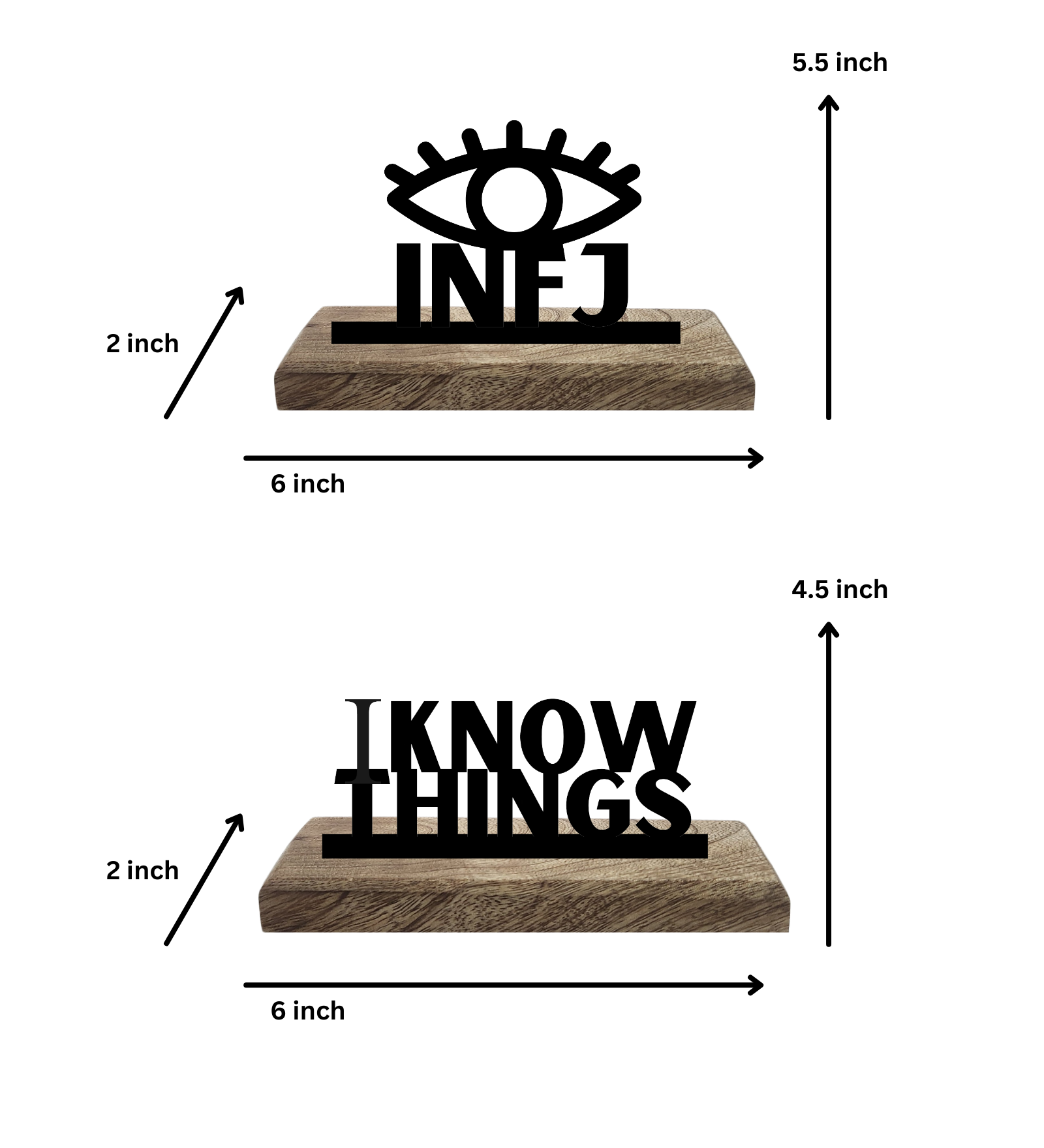 INFJ Myers Briggs Set of 2 Table Décor