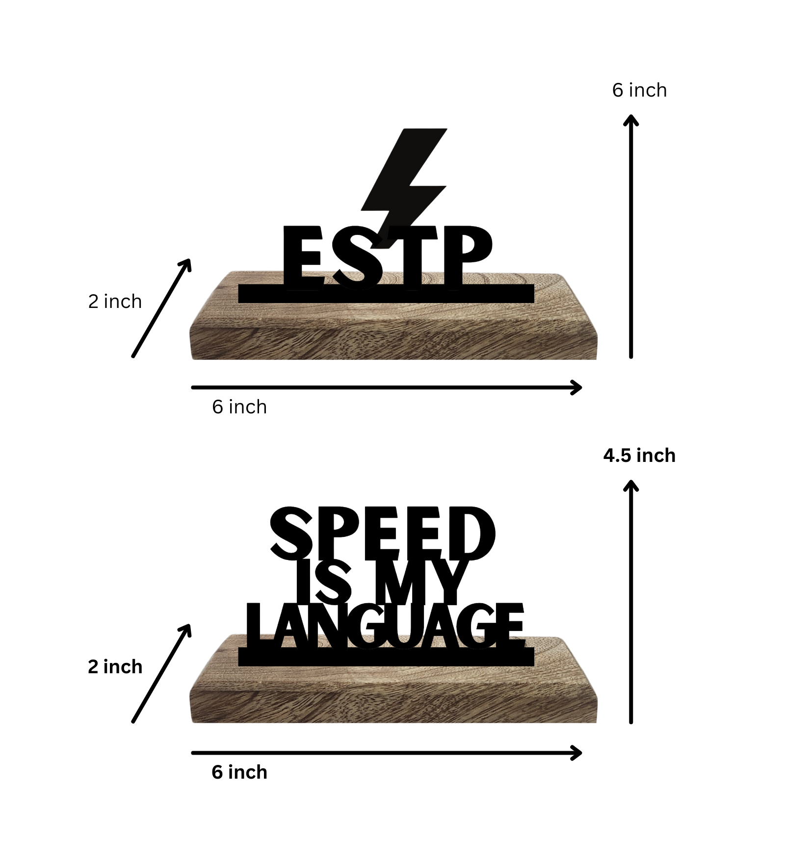 ESTP Myers Briggs Set of 2 Table Décor