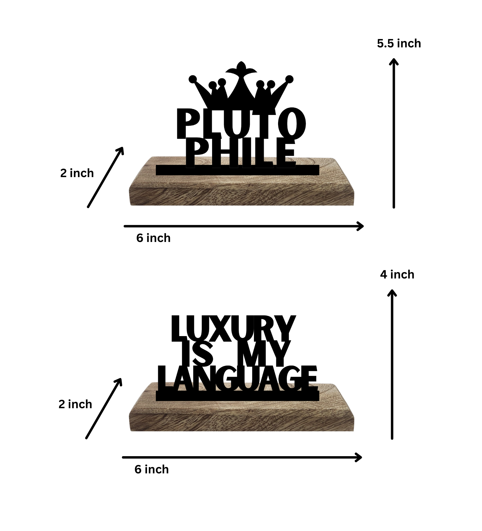 Plutophile Set of 2 Table Décor