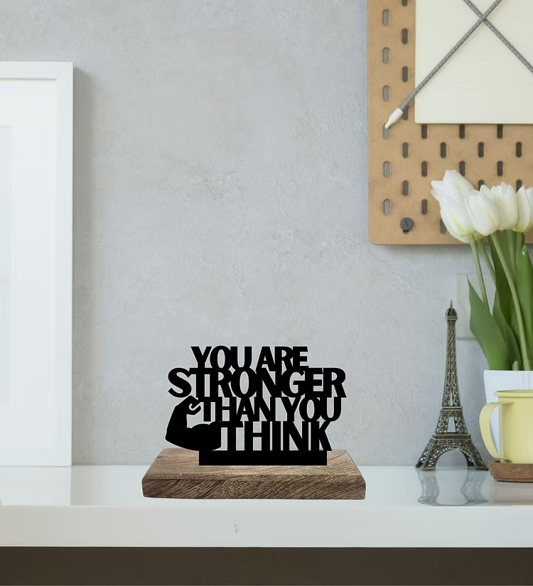 Strong Mind, Bold Execution Set of 2 Table Décor