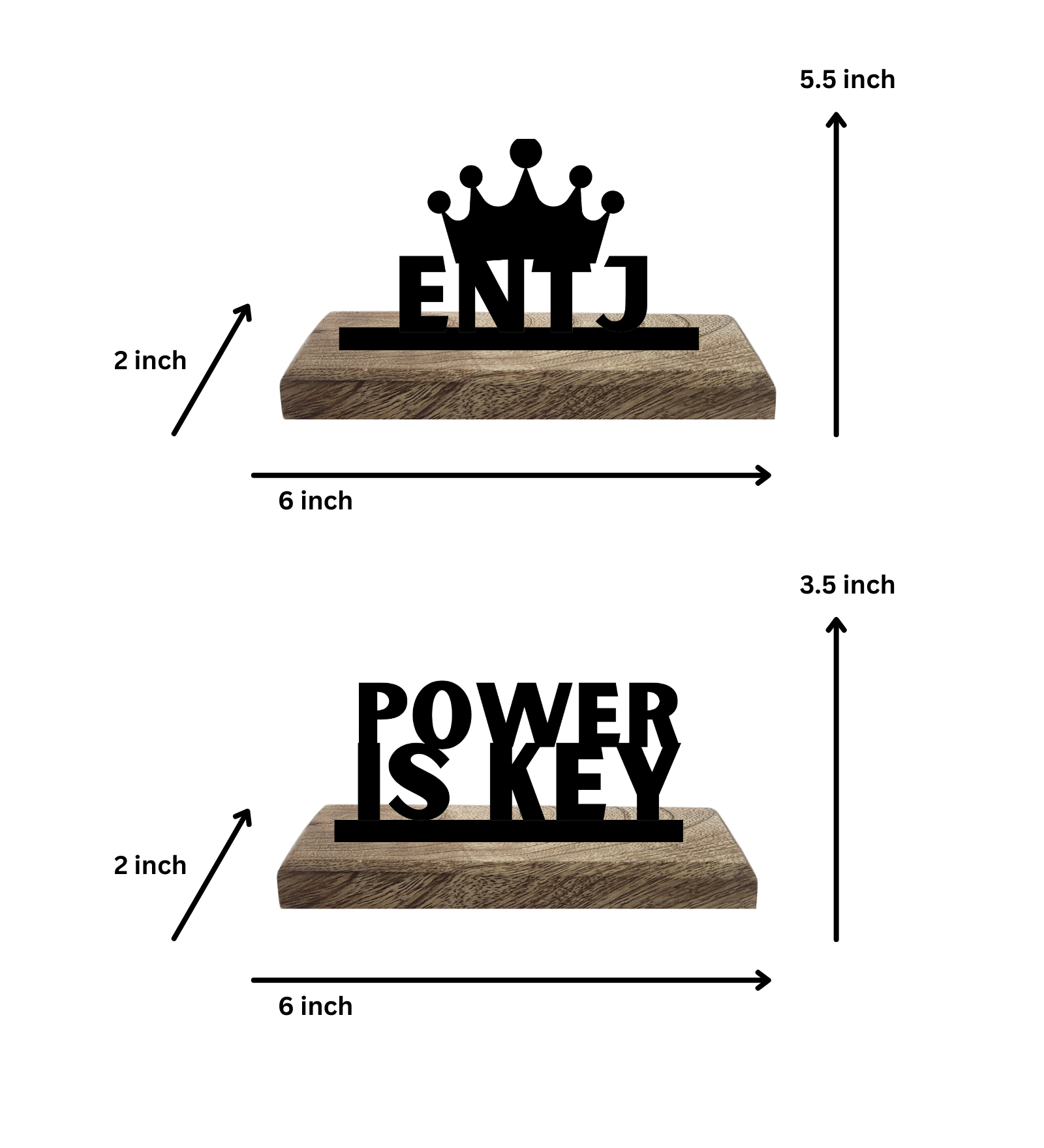 ENTJ Myers Briggs Set of 2 Table Décor