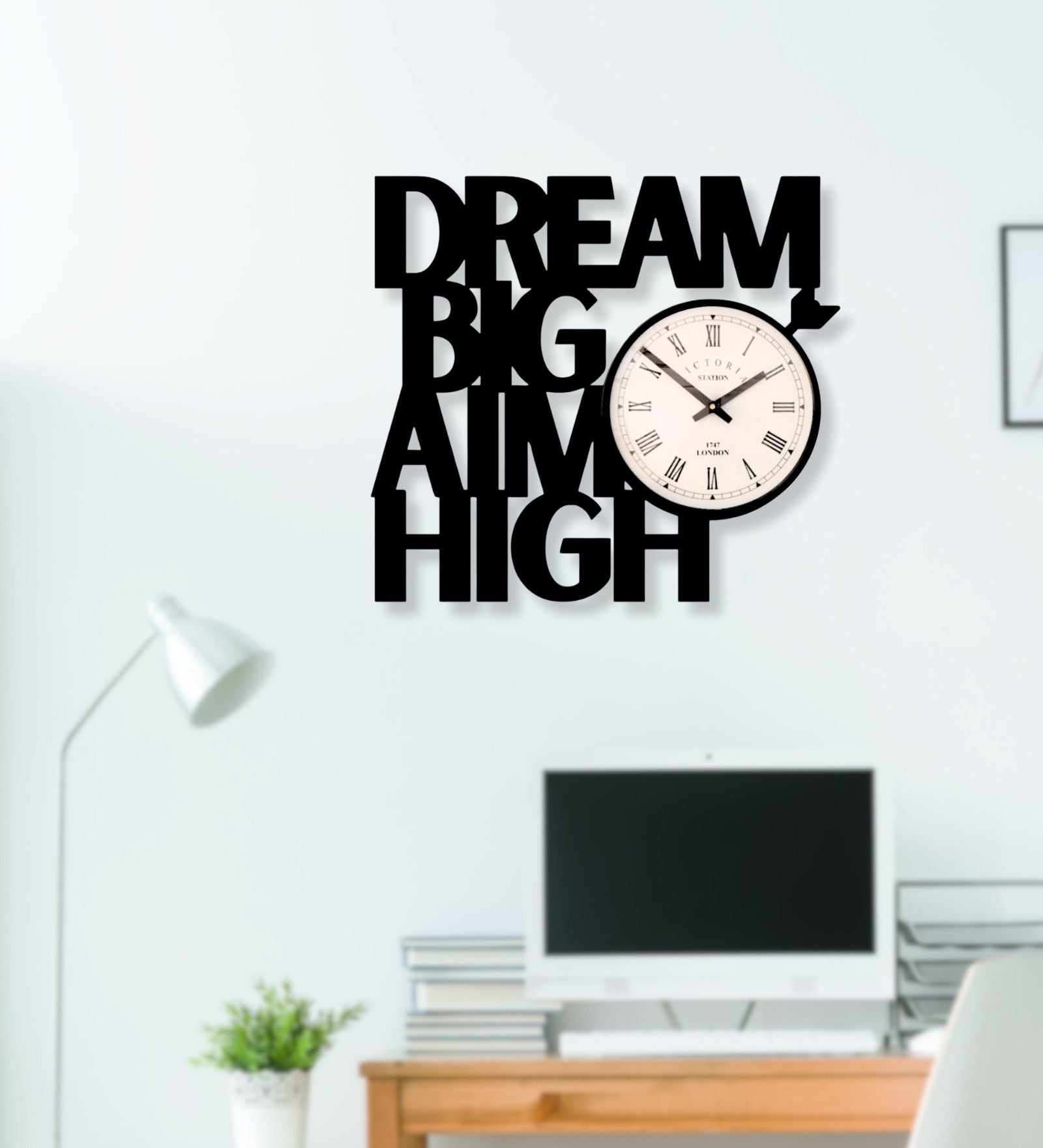 Dream Big Aim High Wall Clock