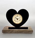 Heart Black Table Clock