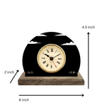 Scenery Landscape Black Table Clock