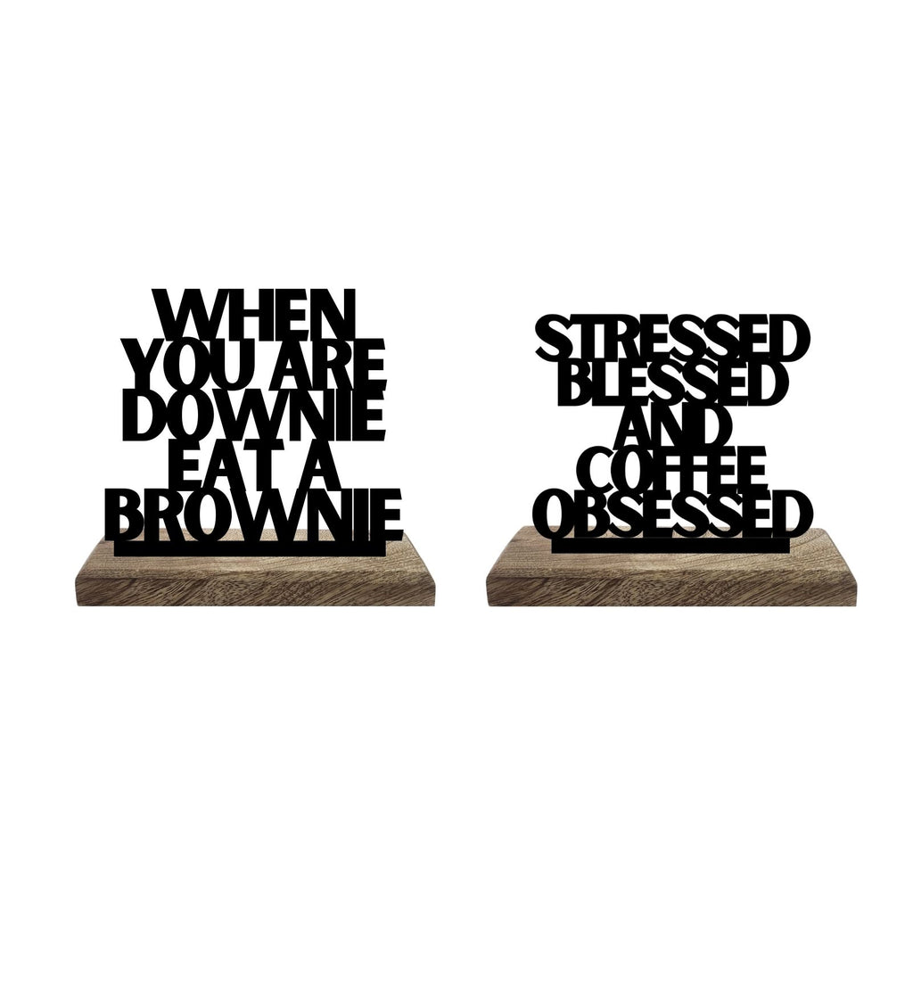 Caffeinated Comfort Set of 2 Table Décor