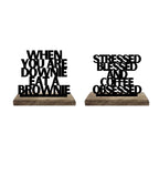 Caffeinated Comfort Set of 2 Table Décor