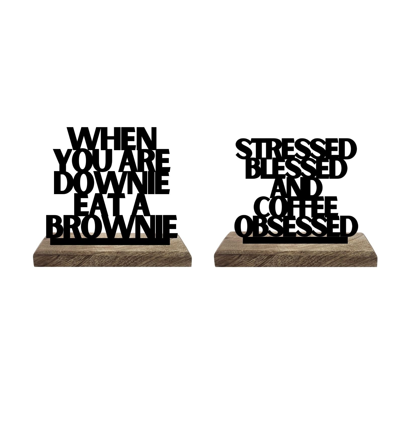 Caffeinated Comfort Set of 2 Table Décor