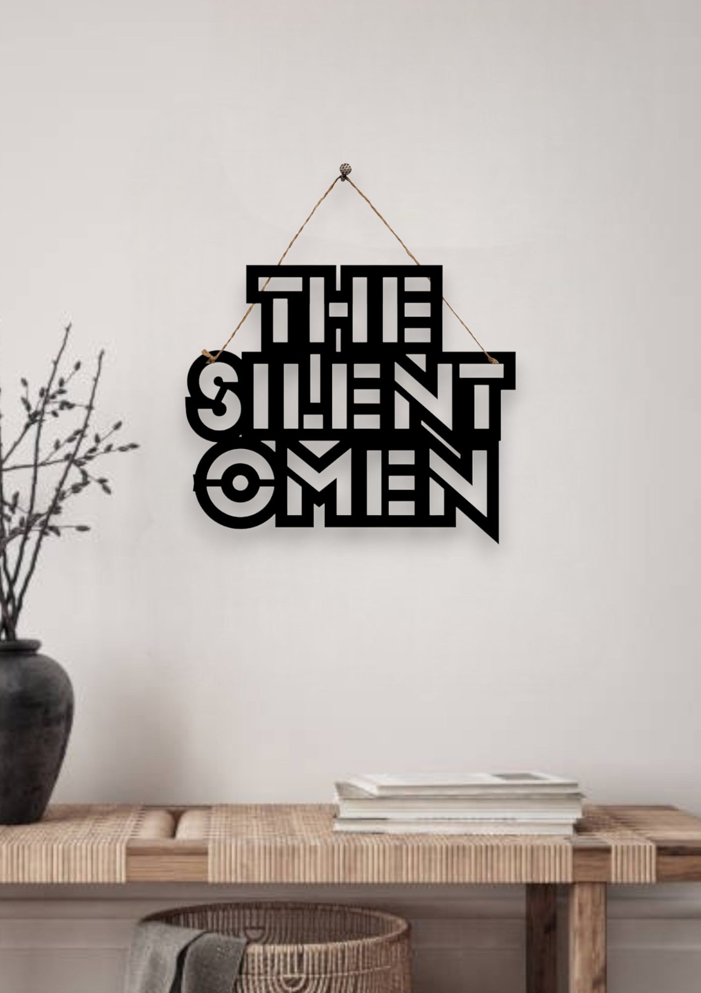 The Silent Omen Metal Hanging