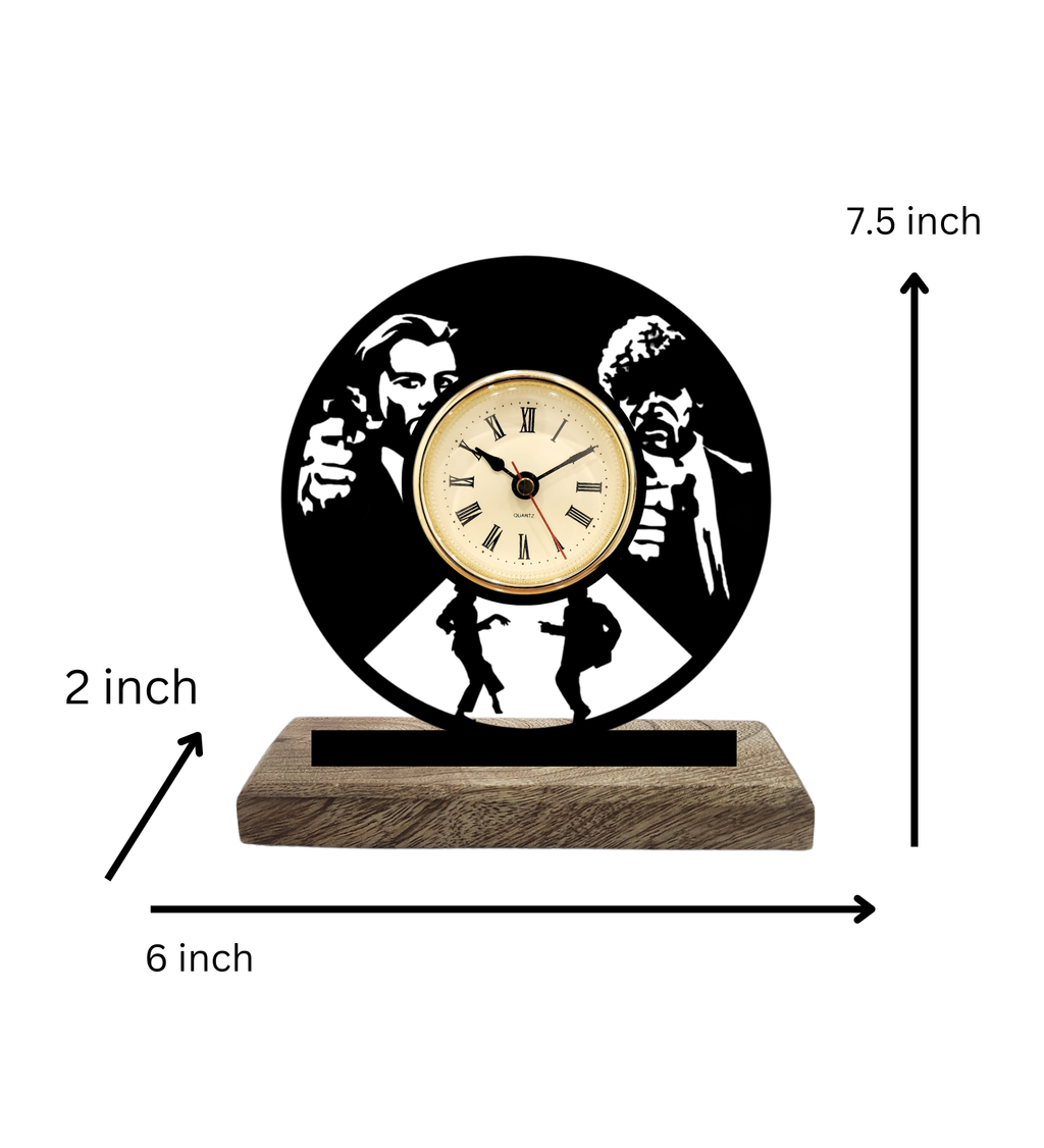 Pulp Fiction Black Table Clock