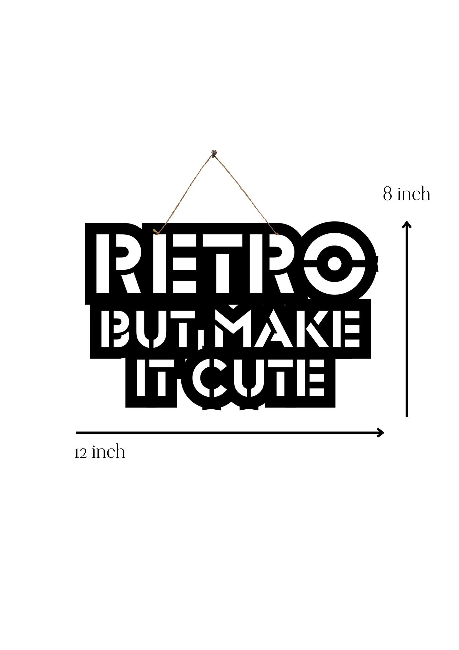 Retro But Make it Cute Metal Hanging