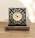 Square Aesthetic Black Table Clock
