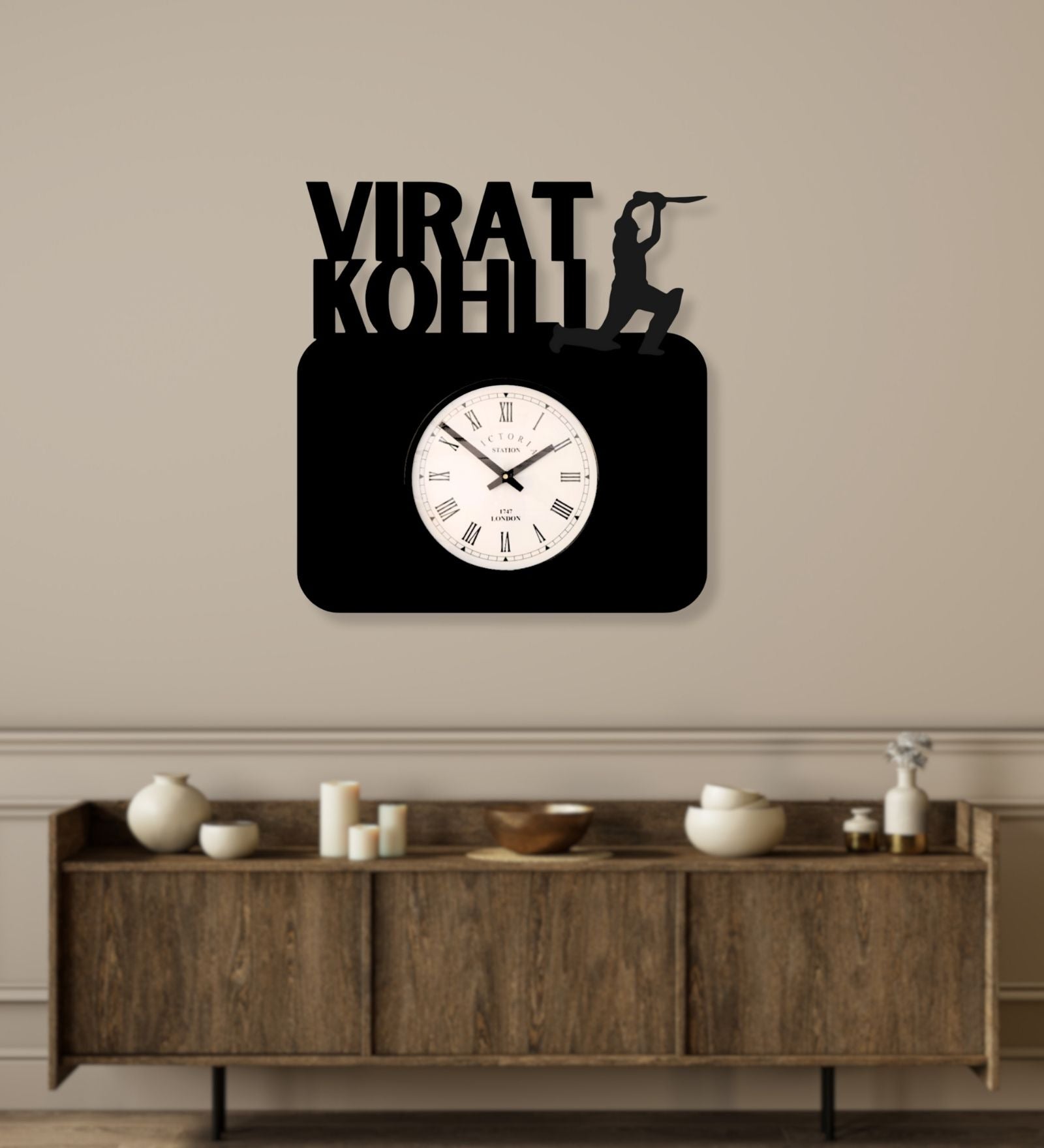 Virat Kohli Cricket Wall Clock