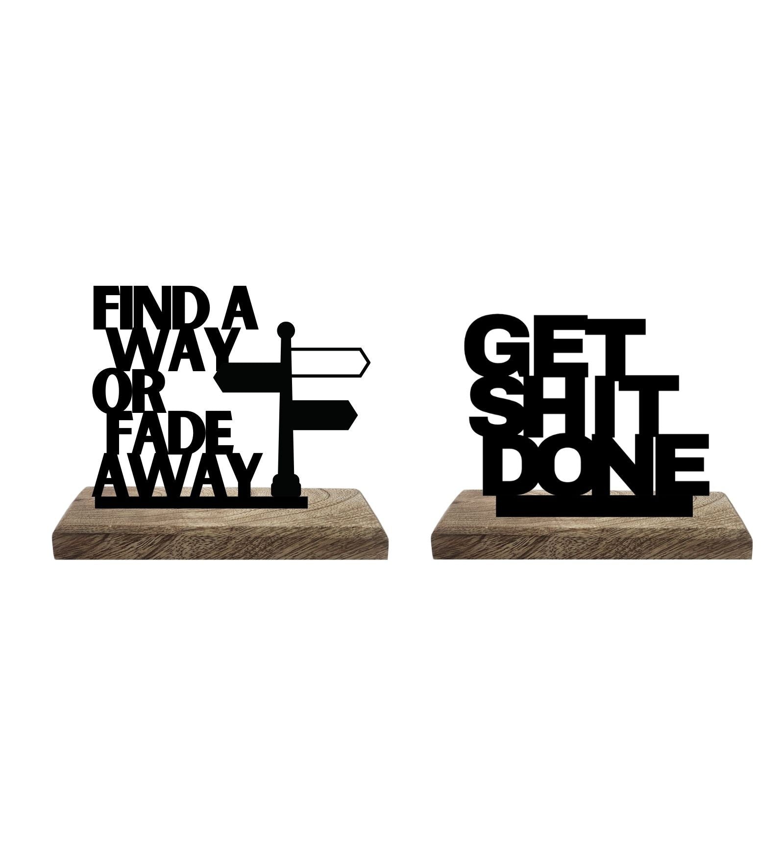 Resolve & Persistence Set of 2 Table Décor