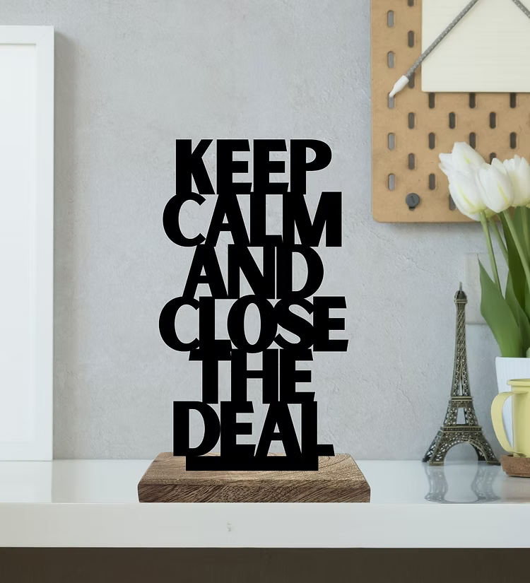 Calm Composure, Bold Risks Set of 2 Table Décor