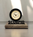 Scorpio Sun Sign Black Table Clock