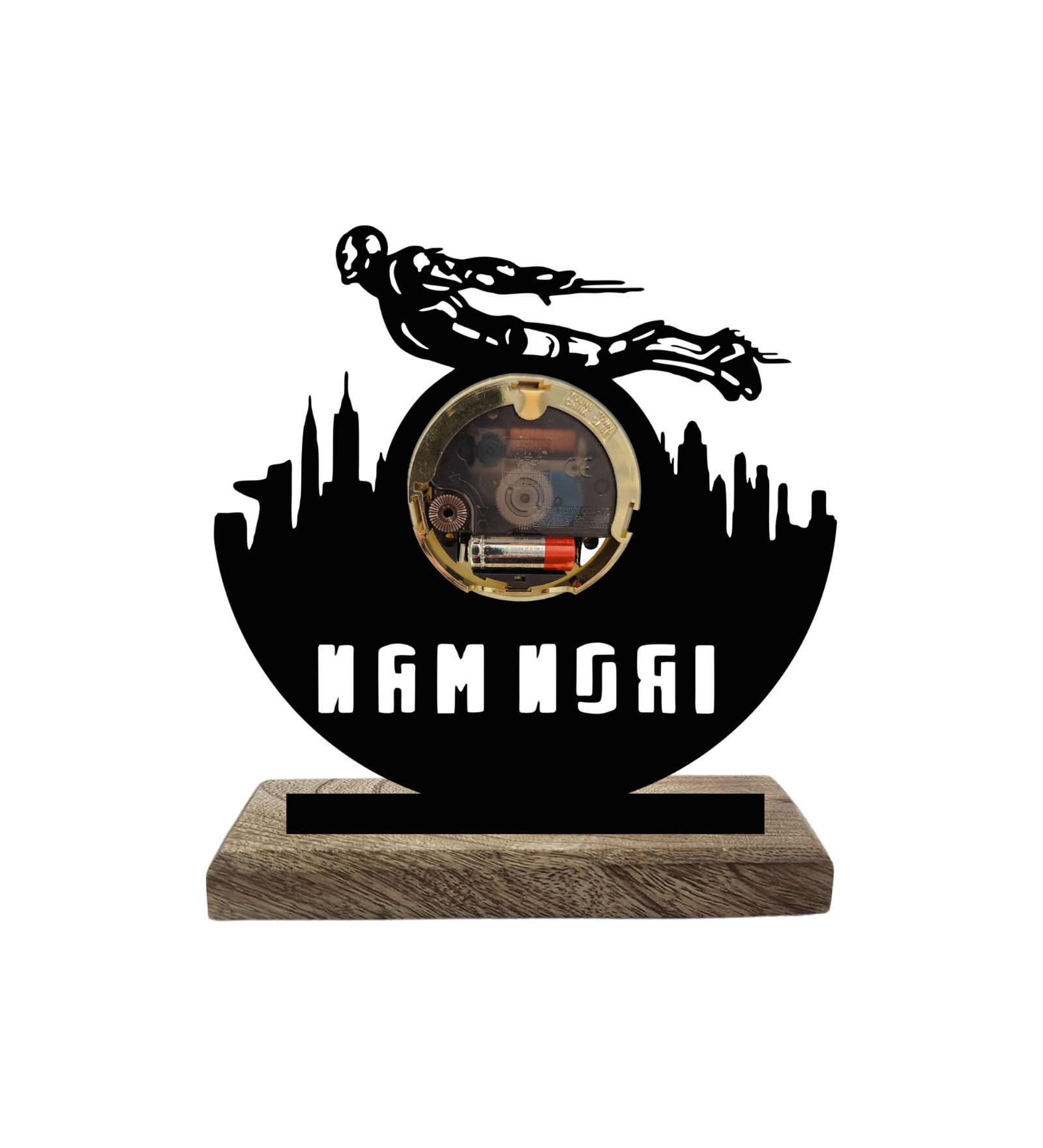 Iron Man Marvel Black Table Clock