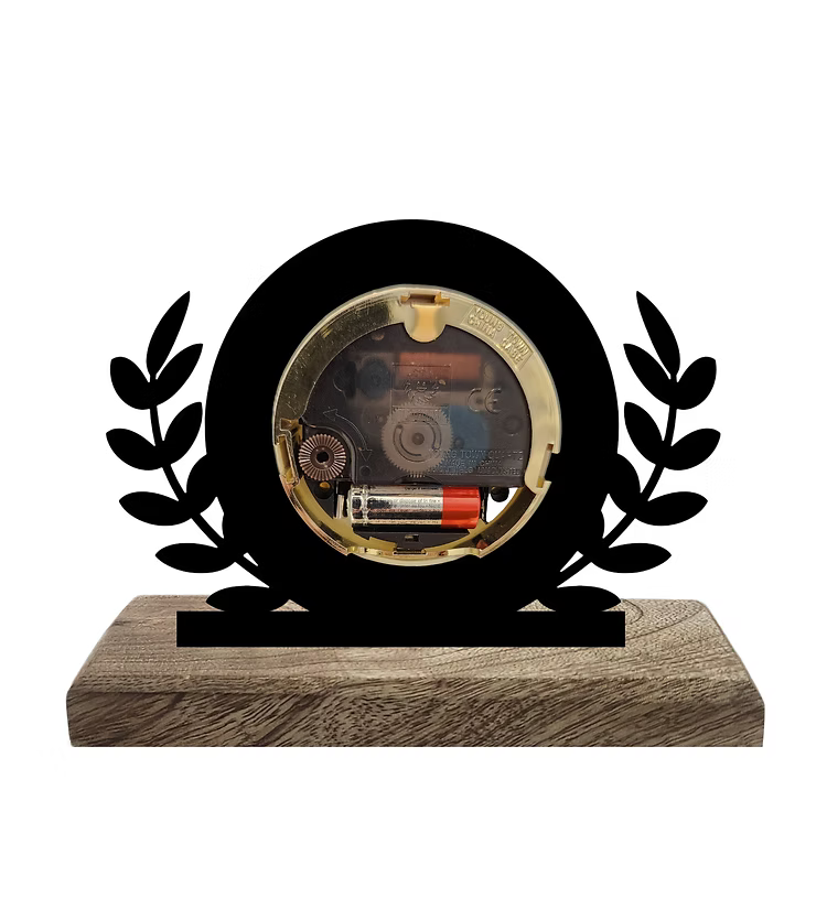 Greek Black Table Clock