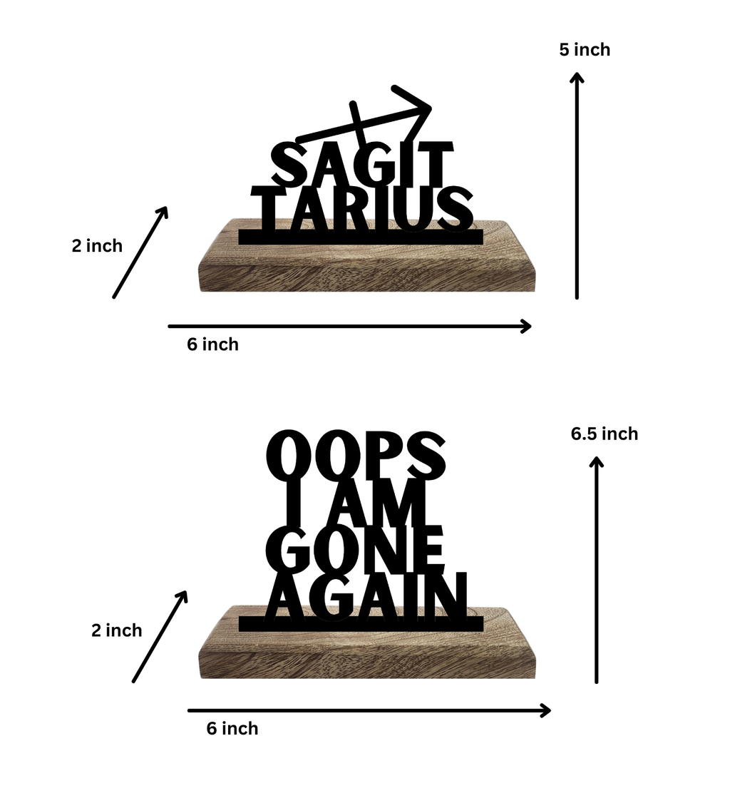 Sagittarius Sun Sign Set of 2 Table Décor