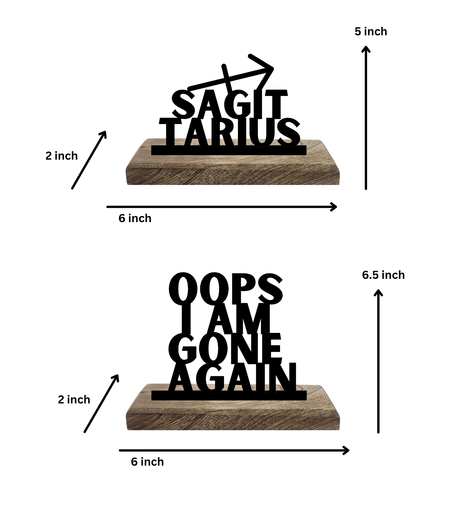 Sagittarius Sun Sign Set of 2 Table Décor
