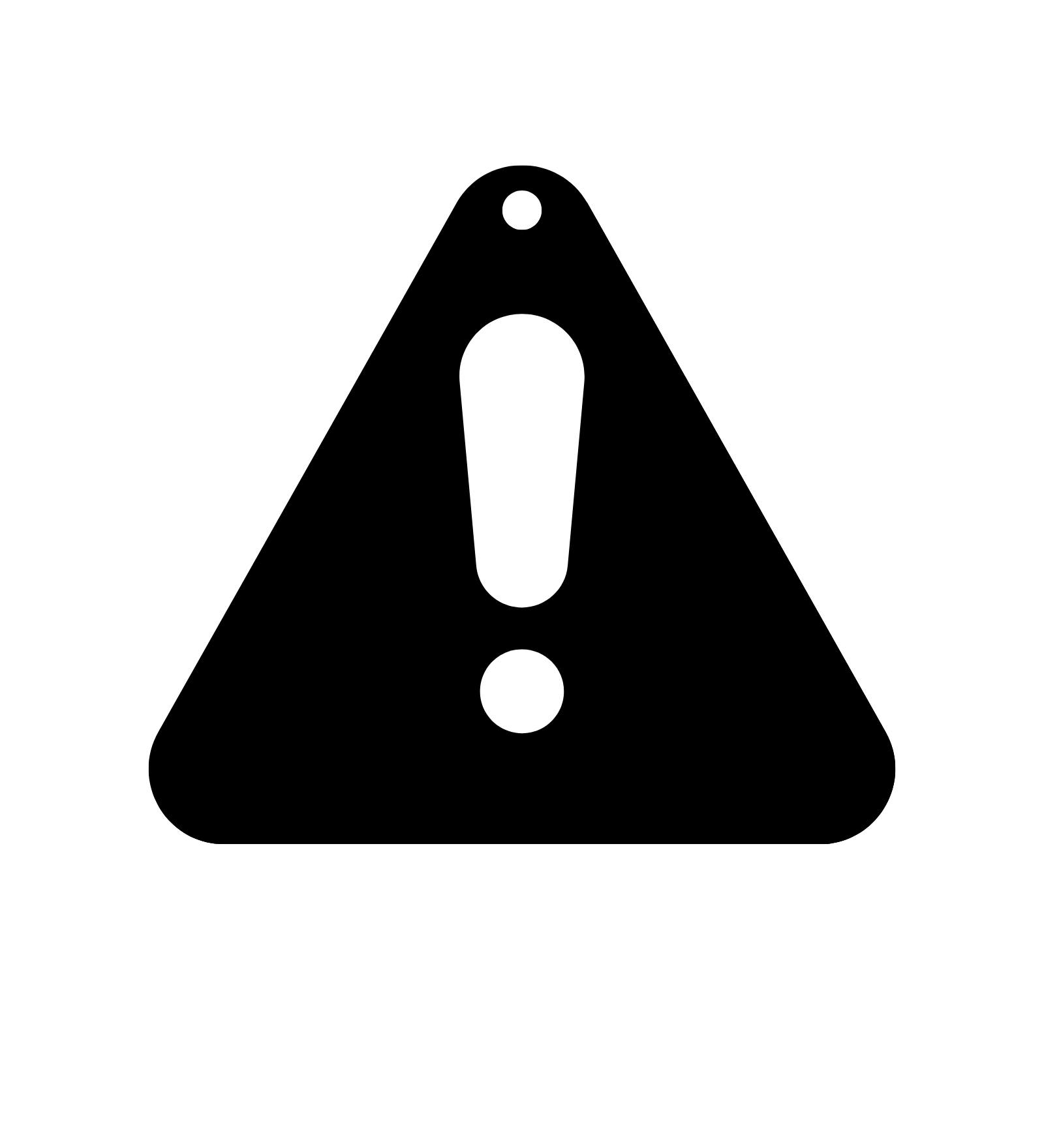 Caution Metal Hanging