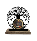 Tree of Life Black Table Clock