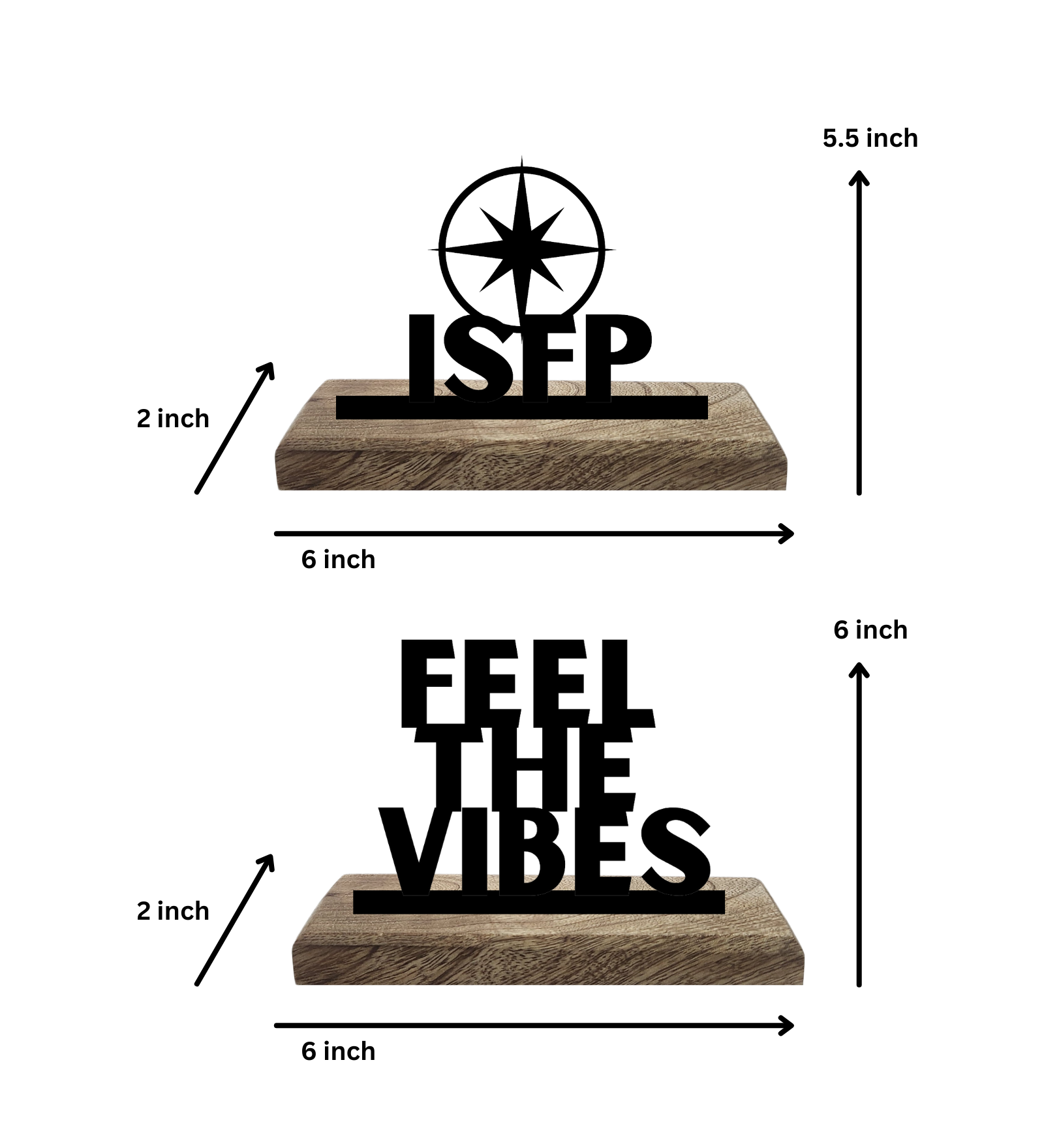ISFP Myers Briggs Set of 2 Table Décor