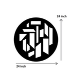 Round Abstract Geometric Pattern Panel