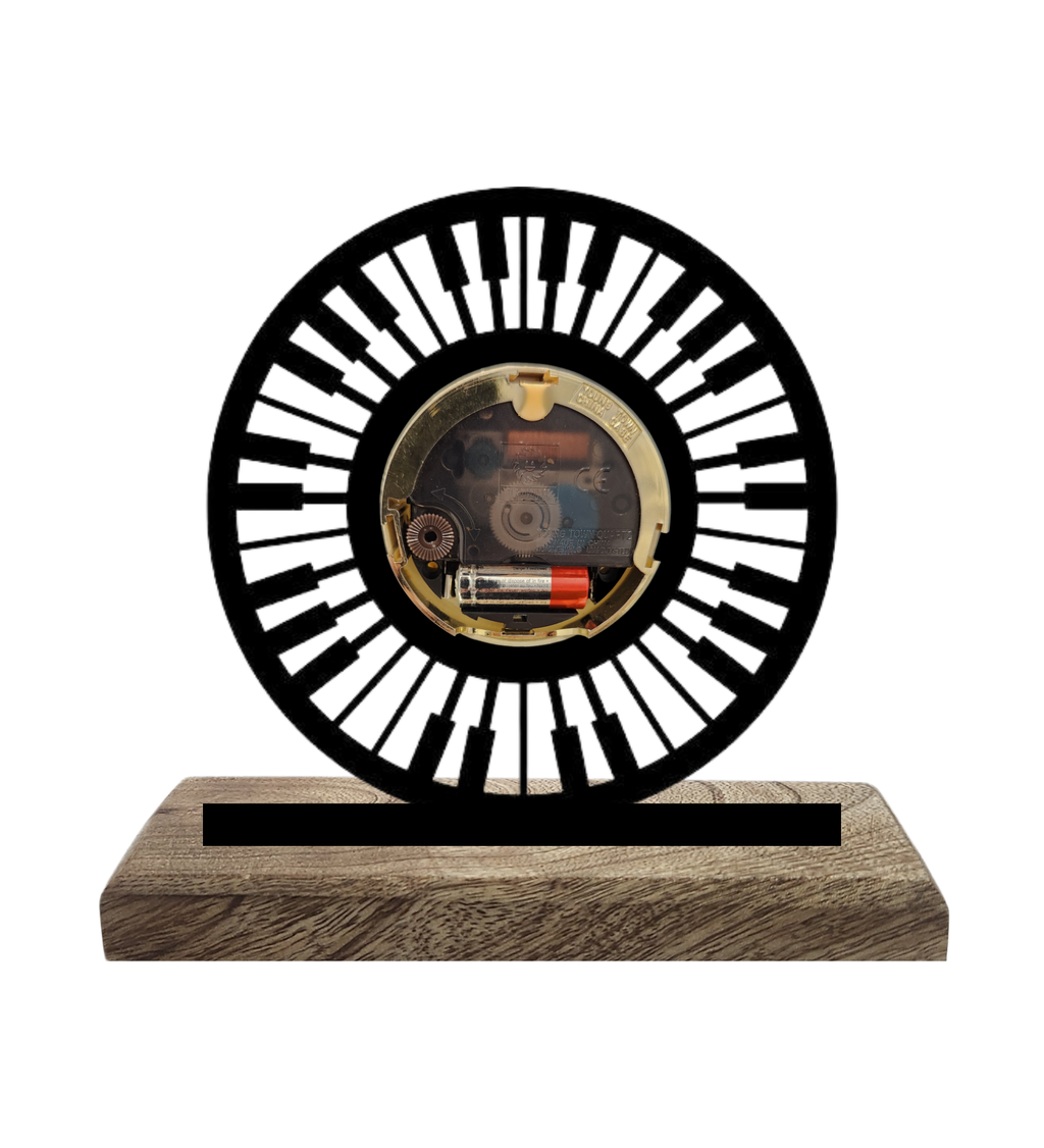 Piano Black Table Clock