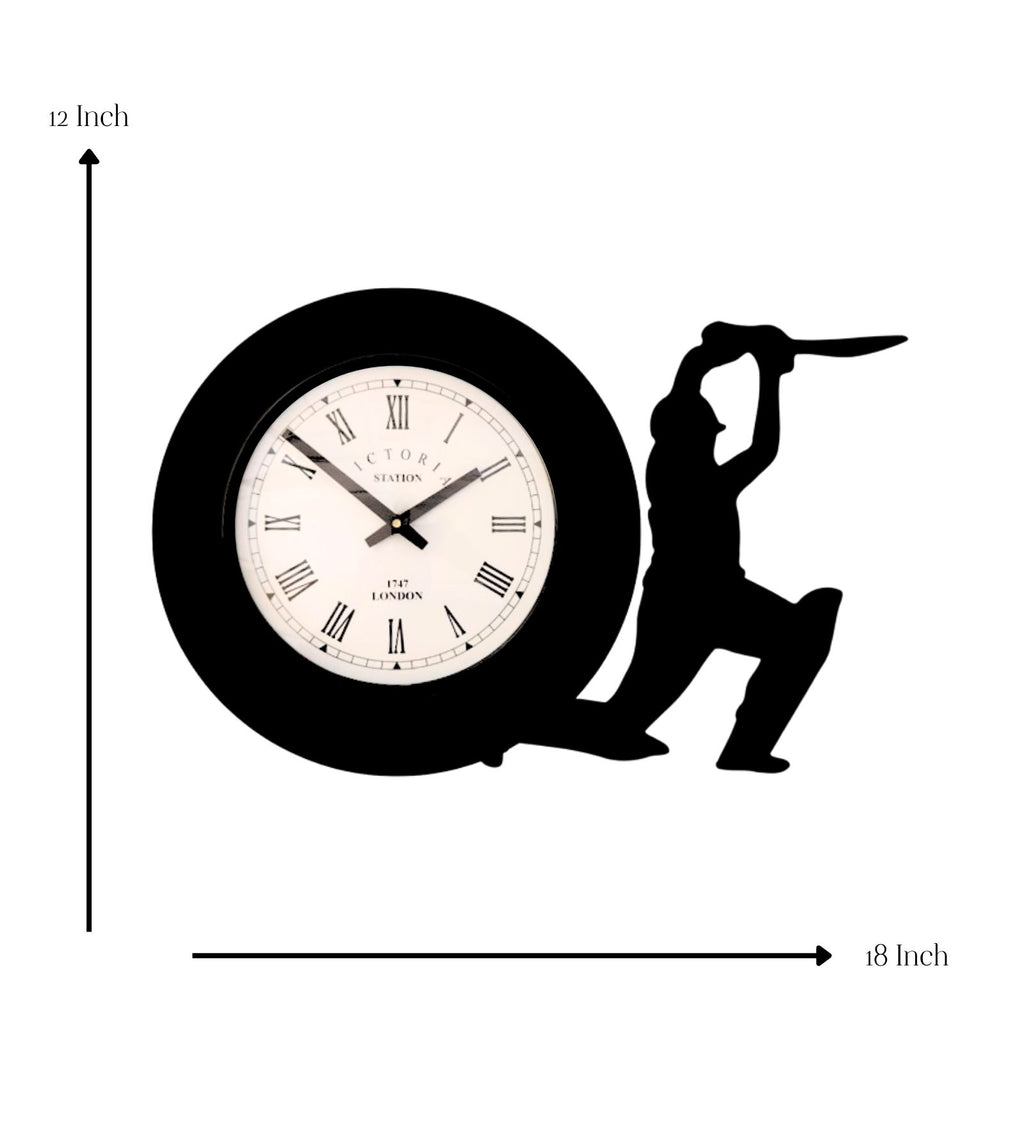 Cricketer Wall Clock
