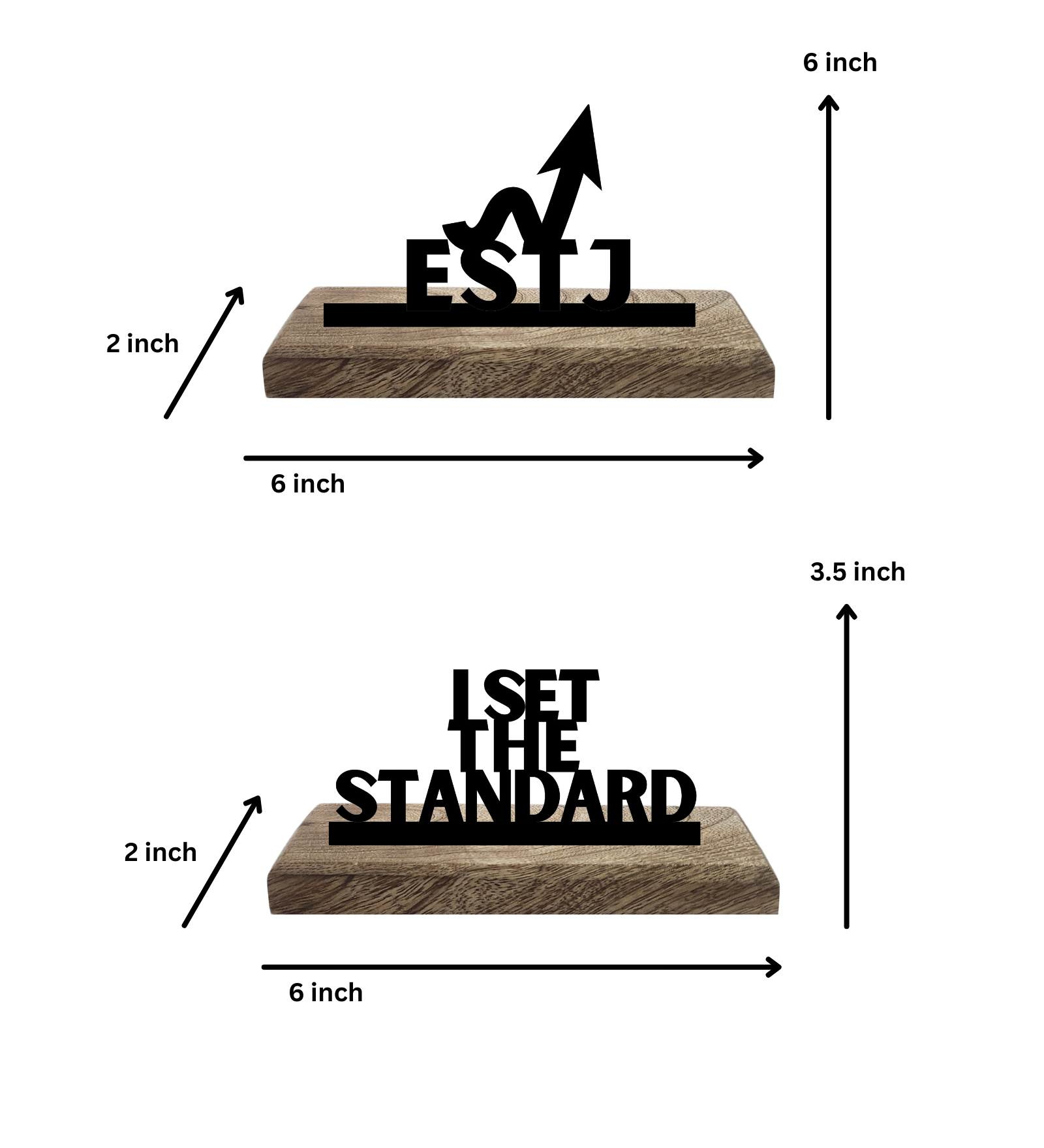 ESTJ Myers Briggs Set of 2 Table Décor