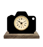 Photographer Camera Black Table Clock