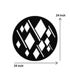 Round Abstract Geometric Pattern Panel