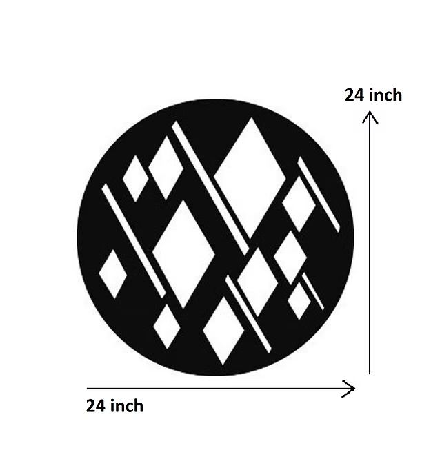Round Abstract Geometric Pattern Panel
