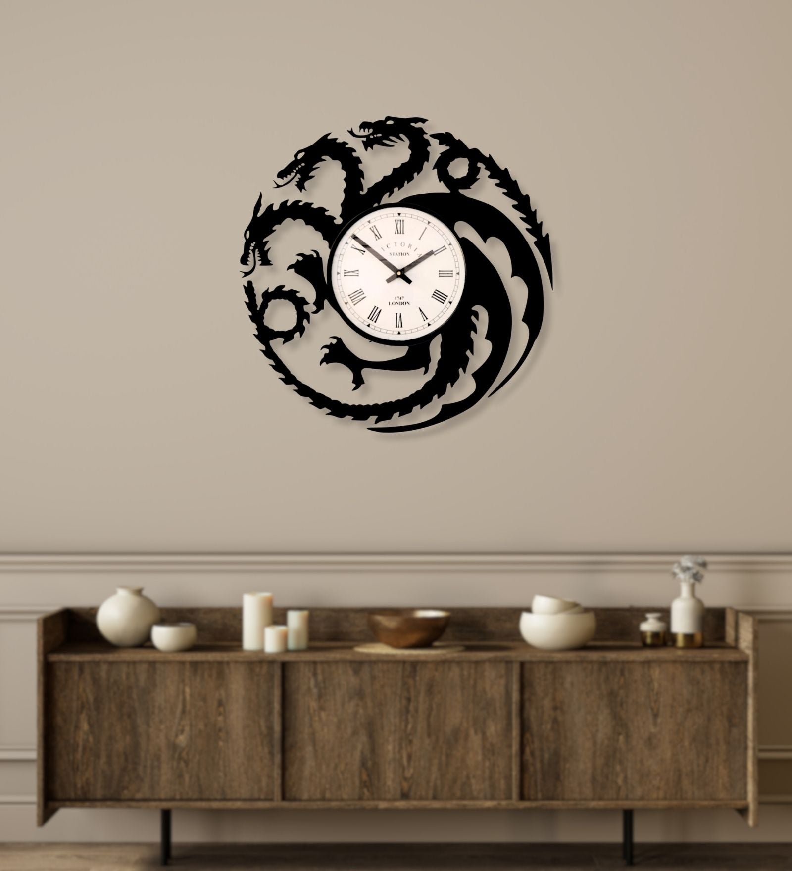 House Targaryen Game of Thrones Wall Clock