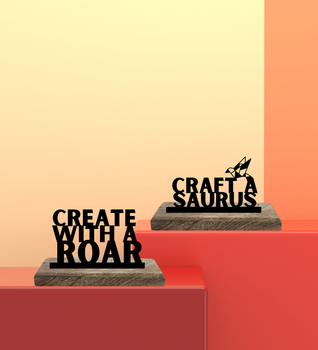 Craft-a-saurus Set of 2 Table Décor