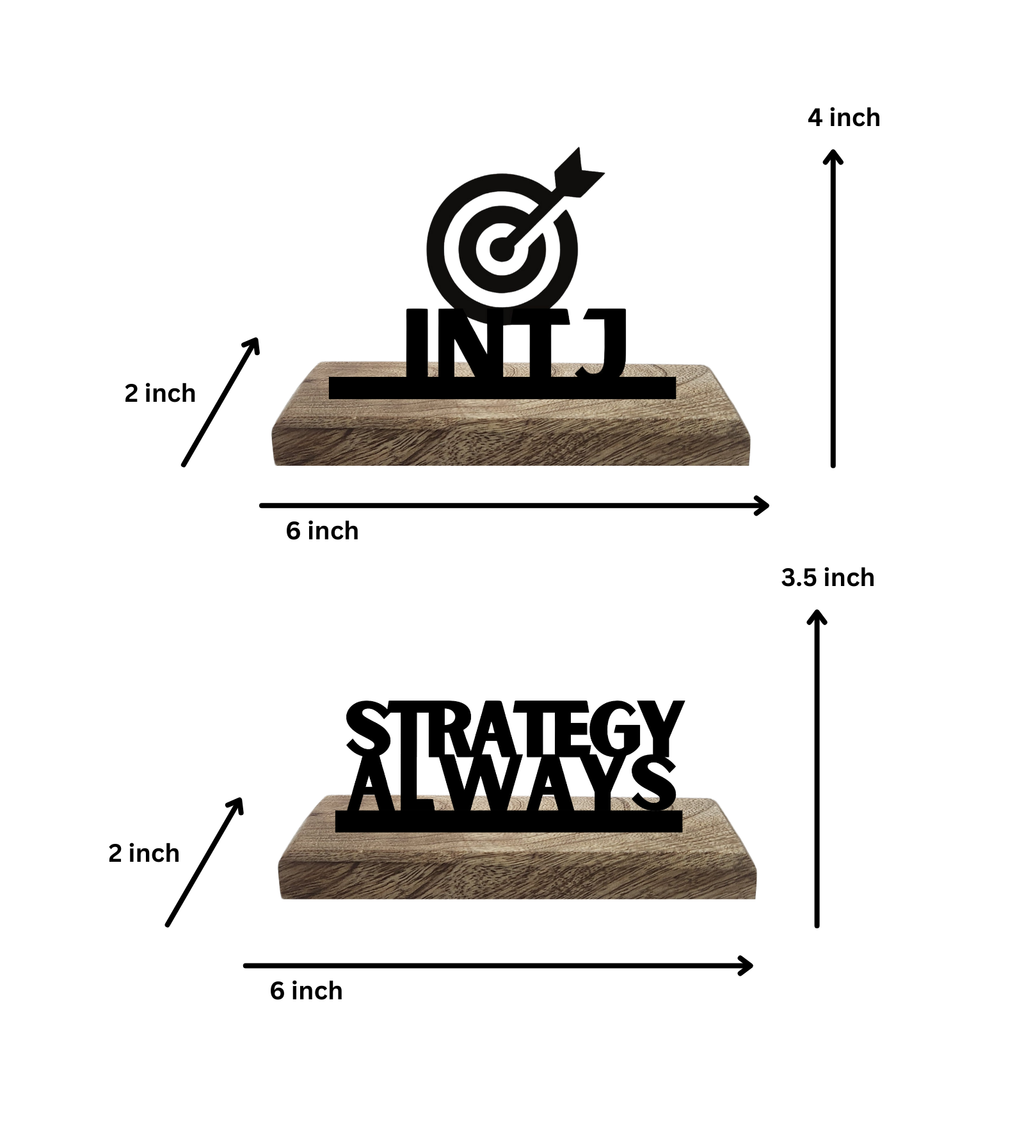INTJ Myers Briggs Set of 2 Table Décor