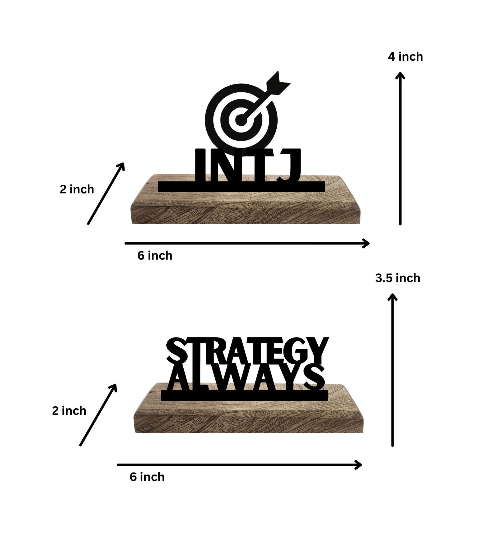 INTJ Myers Briggs Set of 2 Table Décor
