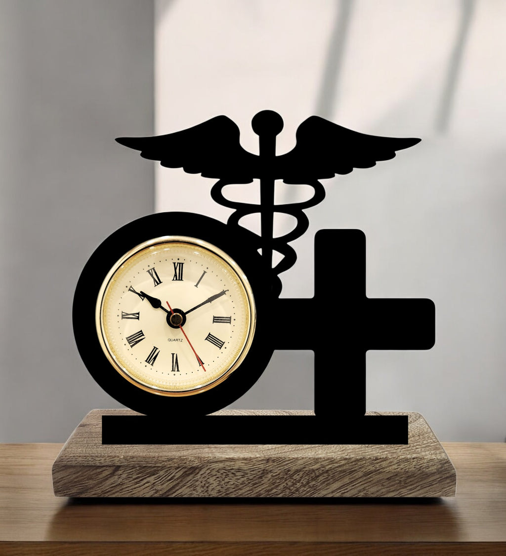 Doctor Black Table Clock