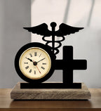 Doctor Black Table Clock