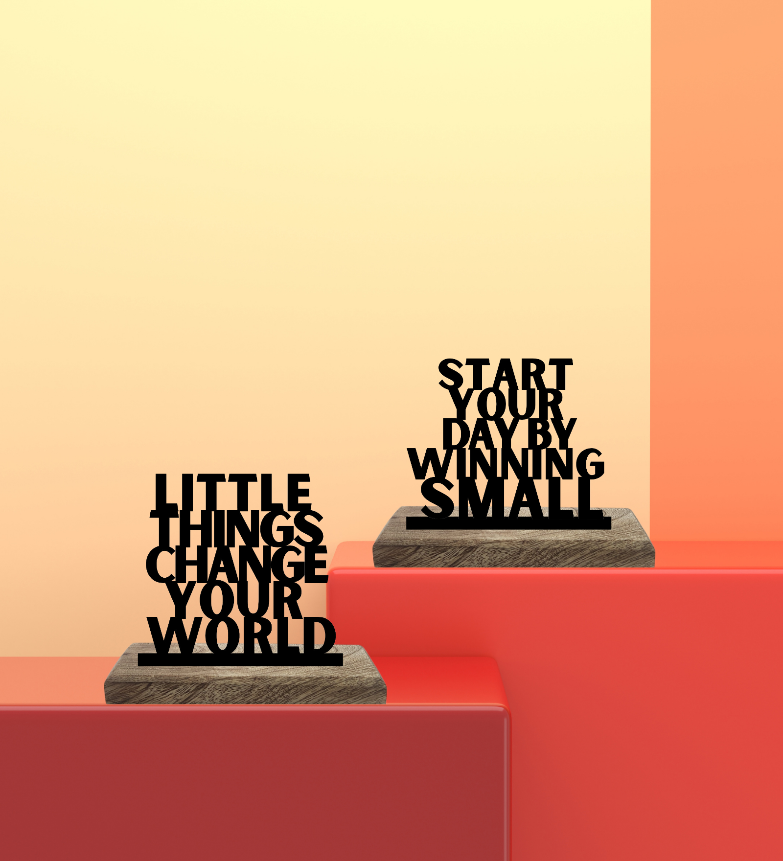 Success Starts Small Set of 2 Table Décor