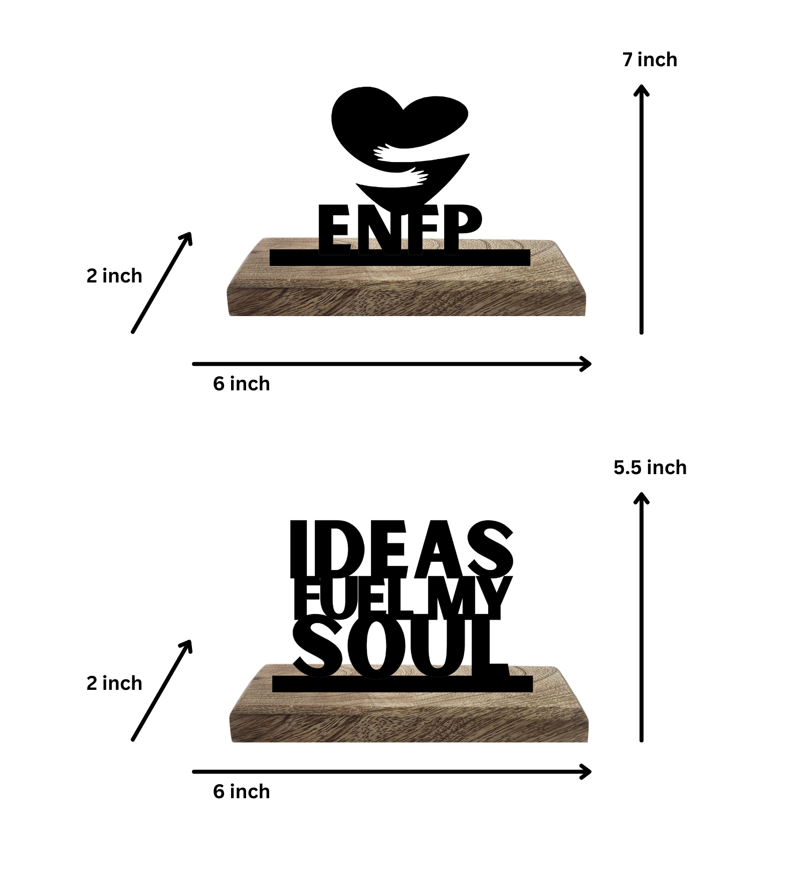 ENFP Myers Briggs Set of 2 Table Décor
