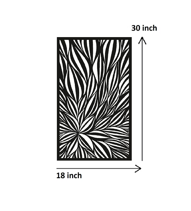 Rectangular Creative Leaves Pattern Panel