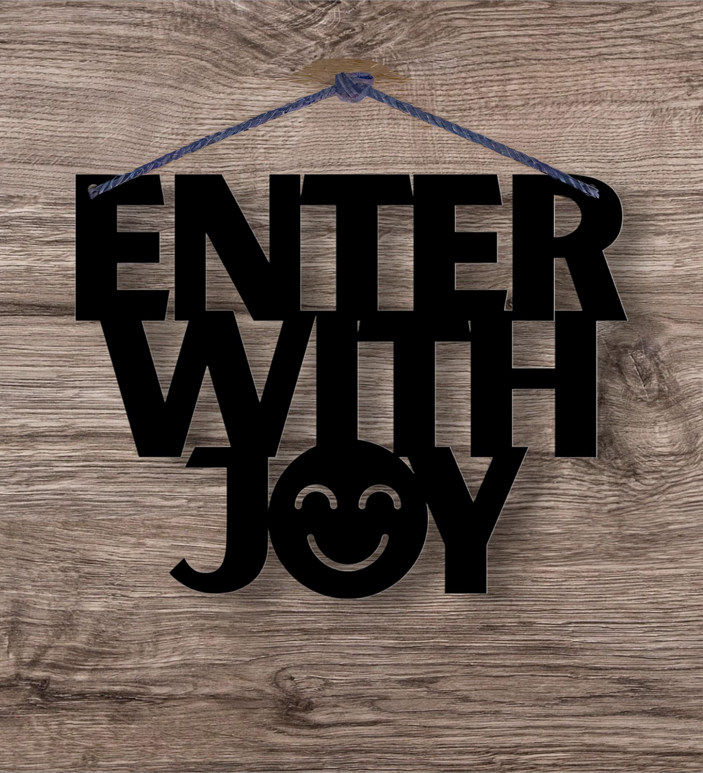 Enter With Joy Metal Hanging