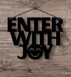 Enter With Joy Metal Hanging